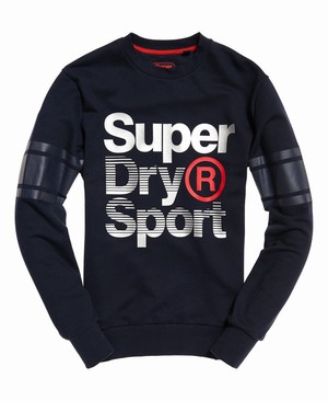 Superdry Boomer Crew Neck Férfi Ugró Sötétkék | UPAOG3407